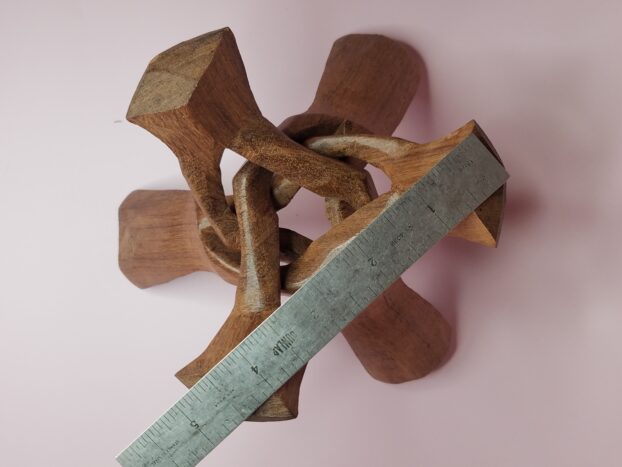 Madagascar Large Wooden Tripod Sphere Holder - Image 2