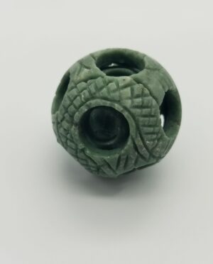 Small jade feng shui ball with three rotating concentric layers