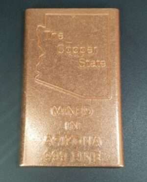 ½ lb polished solid copper bar from Arizona native copper