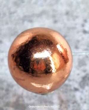 Polished solid copper sphere made from Michigan native copper
