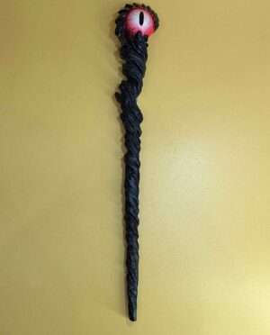 Handcrafted resin wand featuring a detailed dragon eye design – perfect for cosplay, Halloween, and collectors