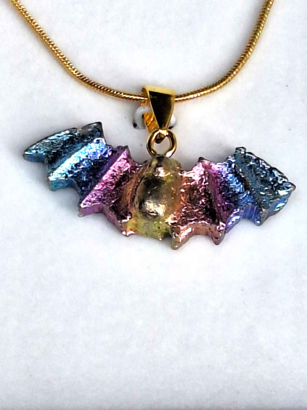 Bismuth Bat Pendant Gift Set Grounded Lifestyles Products