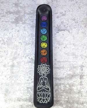 Chakra Incense Burner with seven colored energy centers