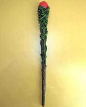 Handcrafted resin wand featuring intricate Green Man design – perfect for cosplay, Halloween, and collectors