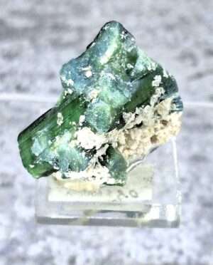 Rare blue-green indicolite tourmaline crystal specimen (14.9 g) from Brazil