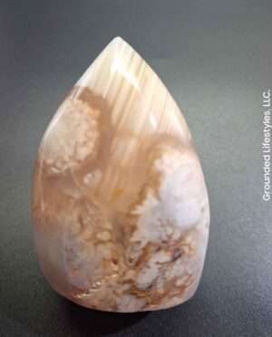 A-Grade Flower Agate crystal with intricate floral patterns