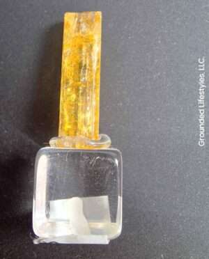 Imperial Topaz crystal from Ouro Preto Brazil showcasing golden-orange hues