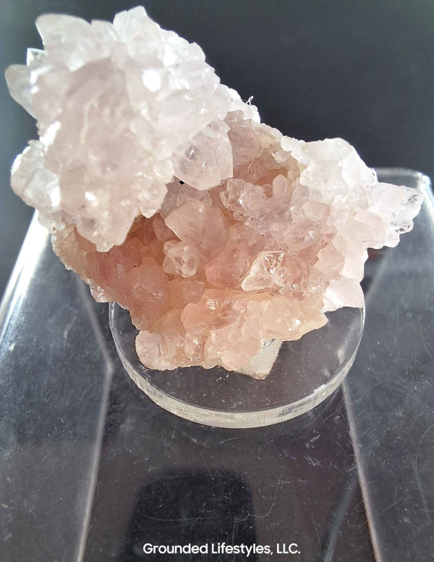 Crystallized Rose Quartz with Black Tourmaline Grounded Lifestyles