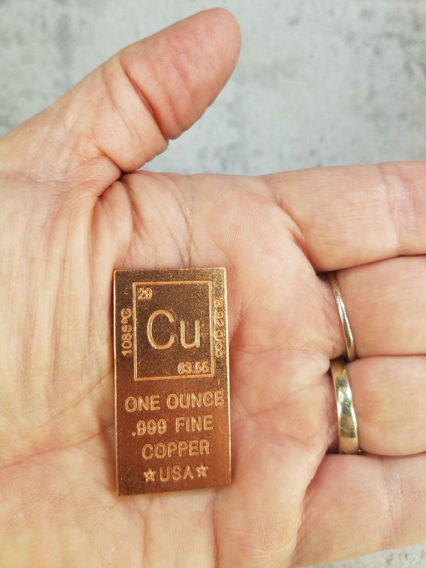 Copper One Ounce Bar Michigan Grounded Lifestyles
