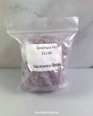 Amethyst points pack with small natural purple quartz crystals for relaxation