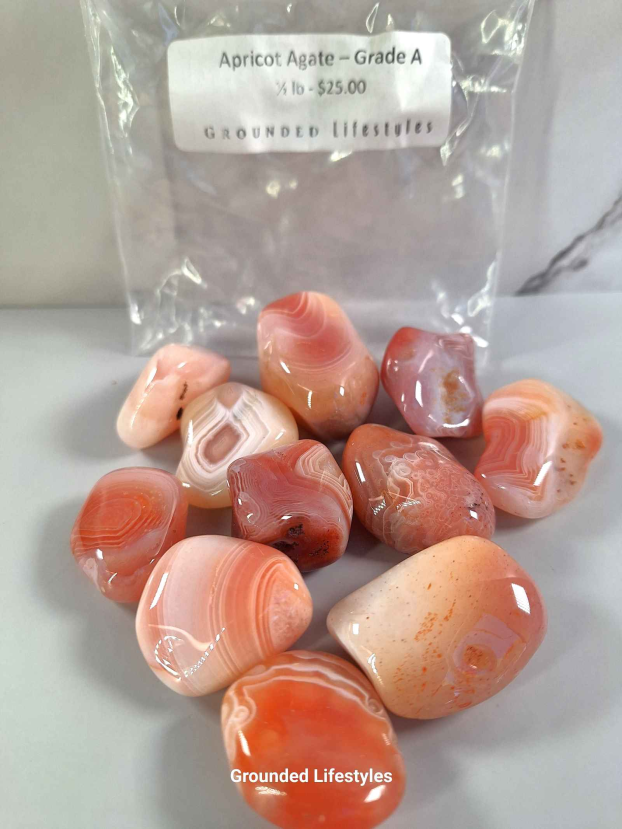 Apricot Agate Half Pound Tumble Stone - Image 2