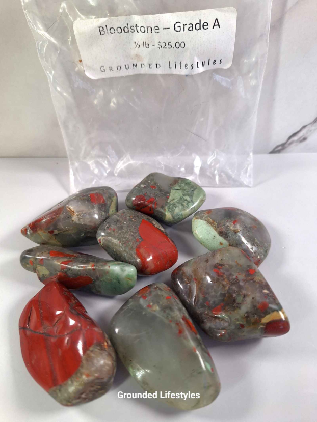 Blood Stone Half Pound Tumbled Stone - Image 2