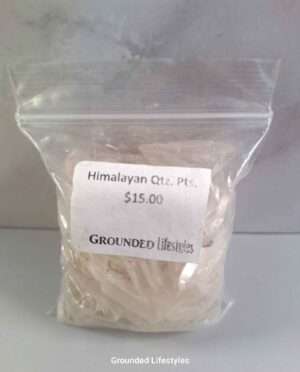 Himalayan Quartz Samadhi points showing clear and chlorite-included crystals from the Himalayas