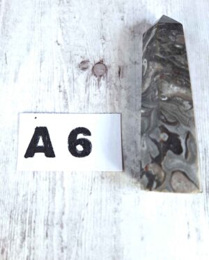 Picasso Jasper point with abstract stone patterns