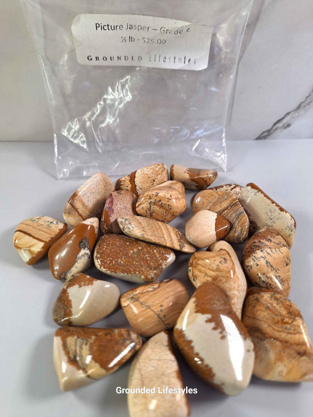 Picture Jasper Half Pound Tumbled Stone - Image 2