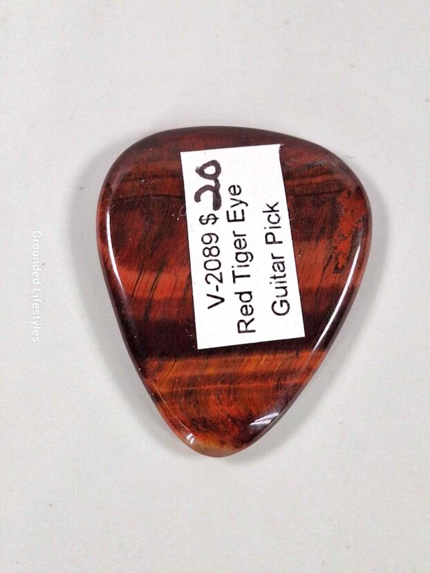 Red Tiger Eye Guitar Pick - Image 3