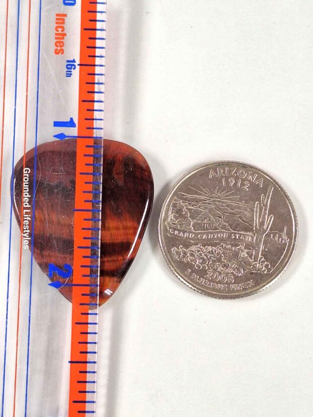 Red Tiger Eye Guitar Pick - Image 2