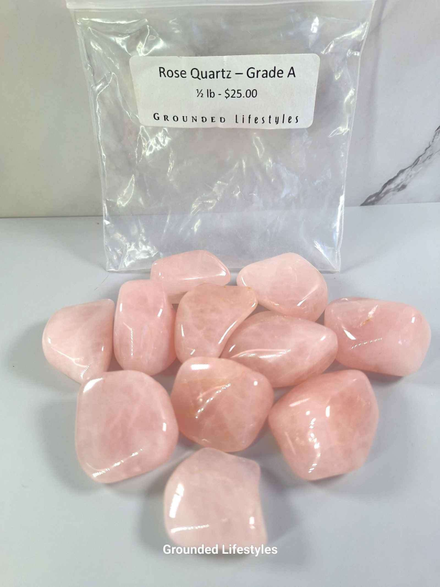 Rose Quartz Half Pound Tumbled Stone - Image 2