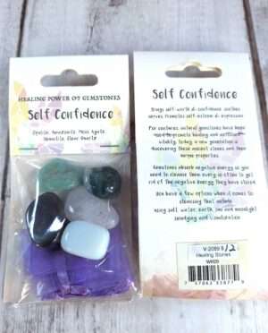 Self confidence healing stone set with opalite amazonite moss agate hematite and clear quartz