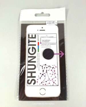 Shungite phone tab made from carbon-rich mineral for energy balance