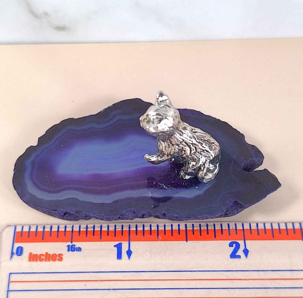 Pewter Cat on Agate - Image 2