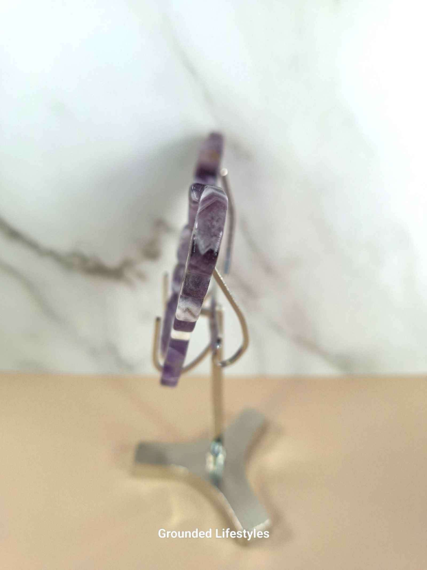 Chevron Amethyst Butterfly with Stand - Image 3