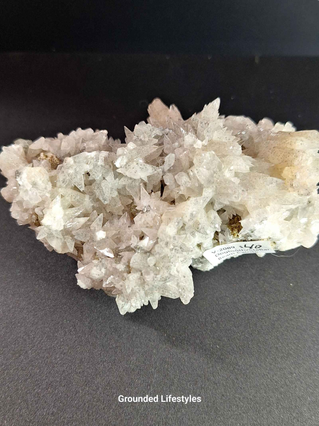 Dog Tooth Stellar Beam Calcite Natural Amber Scalenohedral Crystal from Mexico - Image 4