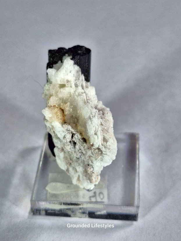 Green Tourmaline with Albite Specimen – Minas Gerais, Brazil - Image 4