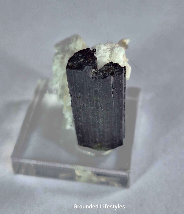 Green Tourmaline with Albite Specimen – Minas Gerais, Brazil - Image 2