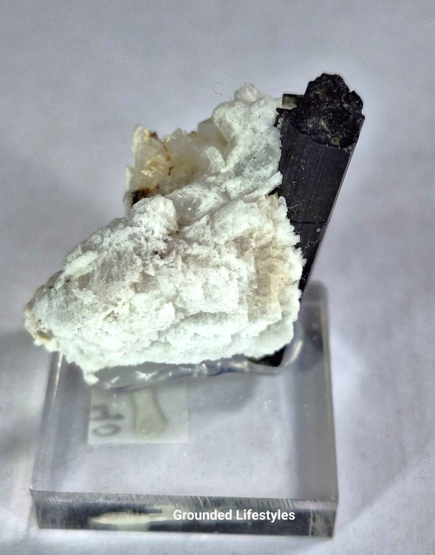 Green Tourmaline with Albite Specimen – Minas Gerais, Brazil - Image 3