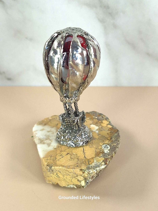 Pewter Hot Air Balloon on Cobra Jasper - Image 4