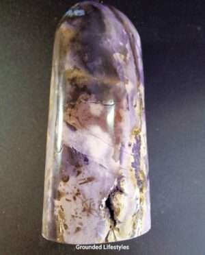 Tiffany Stone Free-Form from Spor Mountain, Utah – purple, white, and creamy opalized patterns
