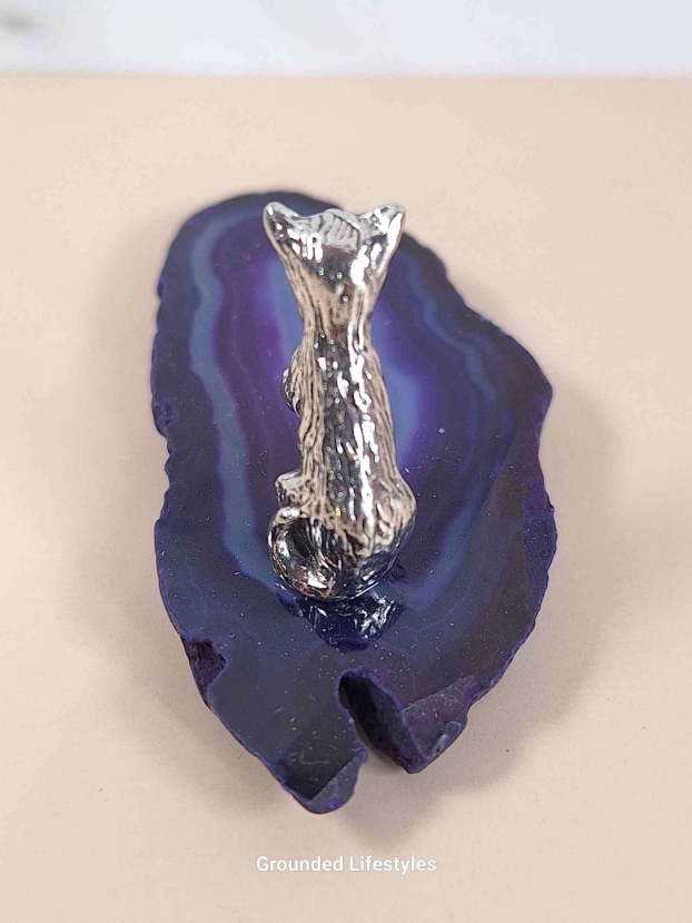 Pewter Cat on Agate - Image 4
