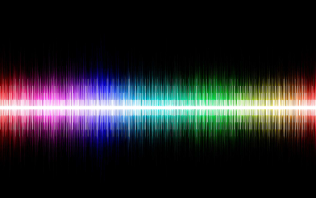 Audio sound wave on black