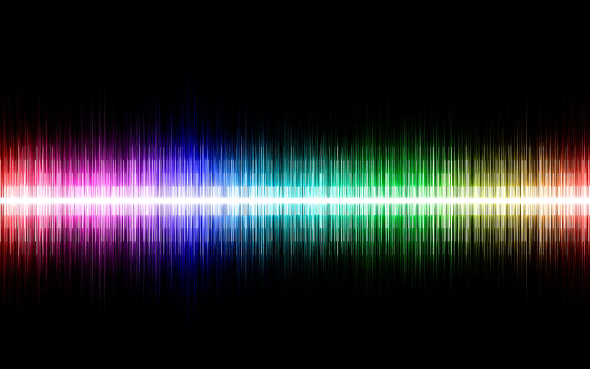 Audio sound wave on black