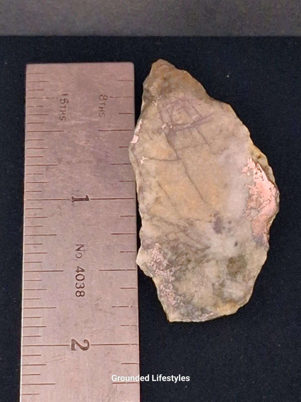 one point seven five inch mohawkite specimen from michigan showing metallic copper and silver luster