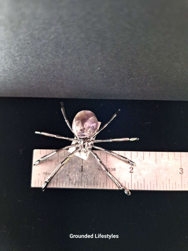 amethyst gemstone spider decorative figurine