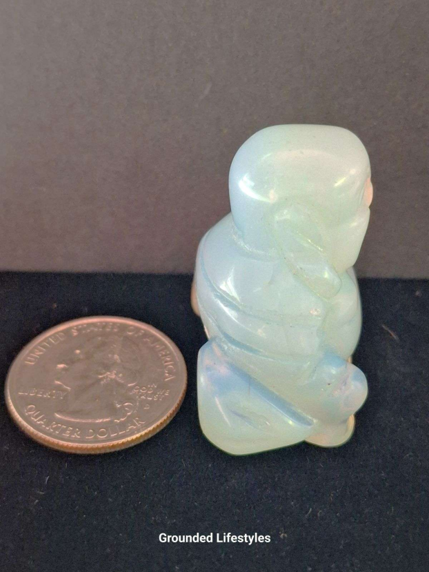opalite buddha hand-carved gemstone figurine