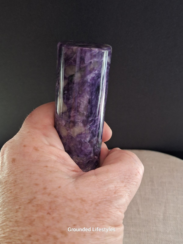 Charoite and Shungite harmonizer set 4 inches long from Russia.