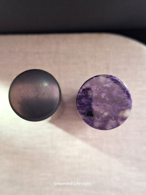 Charoite and Shungite harmonizer set 4 inches long from Russia.