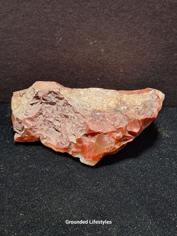 Argentine Condor Agate polished nodule with translucent fortification patterns.