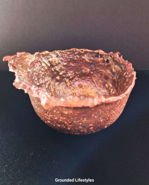 Native copper bowl collectible from Michigan’s Keweenaw Peninsula