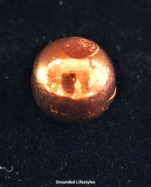 Polished half inch copper mineral sphere