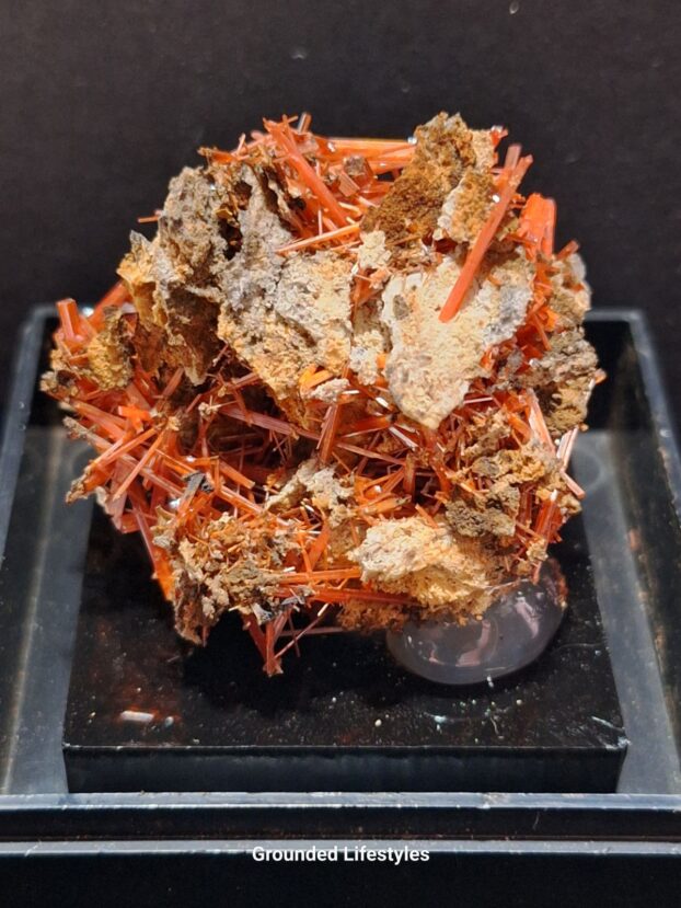 crocoite crystal cluster from Tasmania Australia