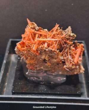 crocoite crystal cluster from Tasmania Australia