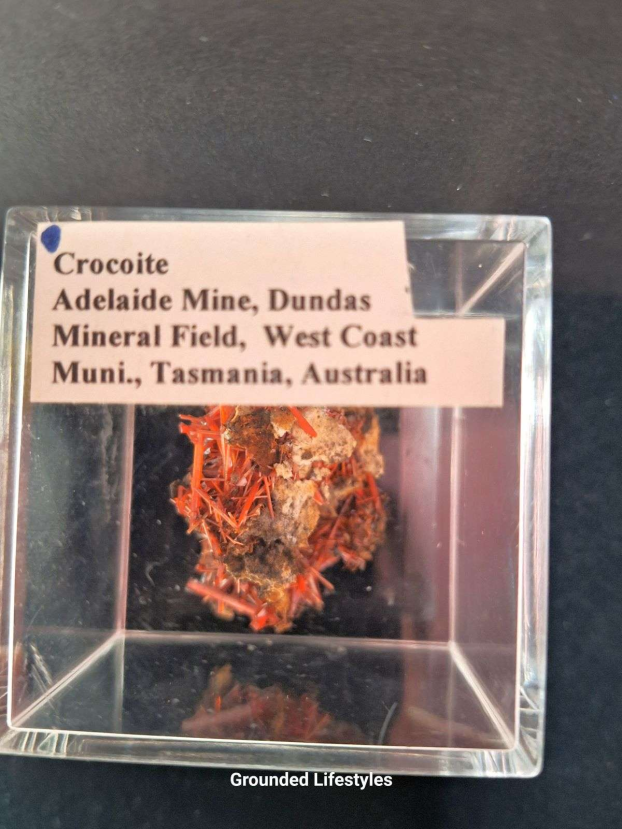 crocoite crystal cluster from Tasmania Australia