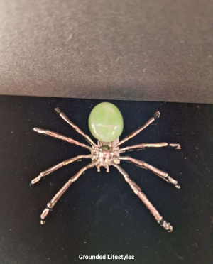 green aventurine gemstone spider decorative figurine