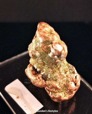 Natural copper and silver half-breed specimen from Michigan
