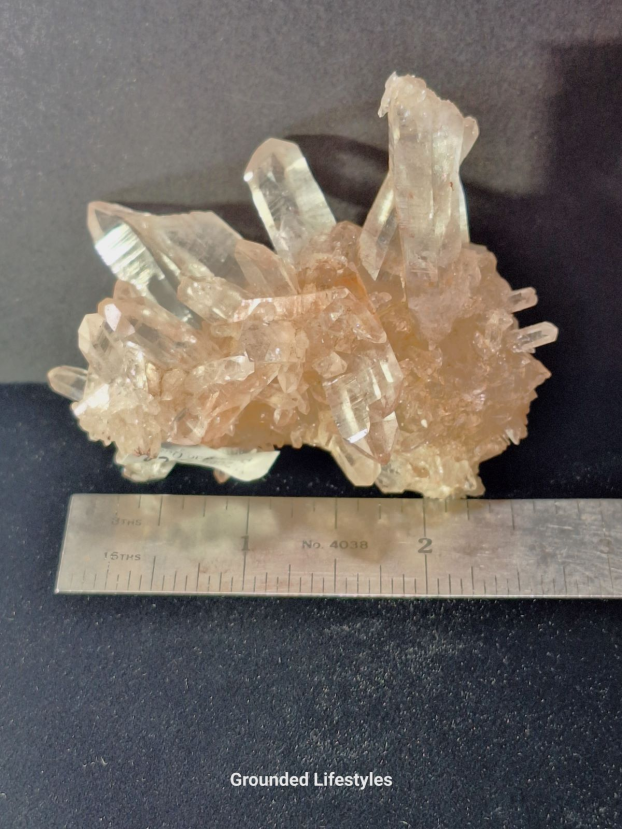 2.75 inch quartz cluster from the Himalayas with multiple terminated points.