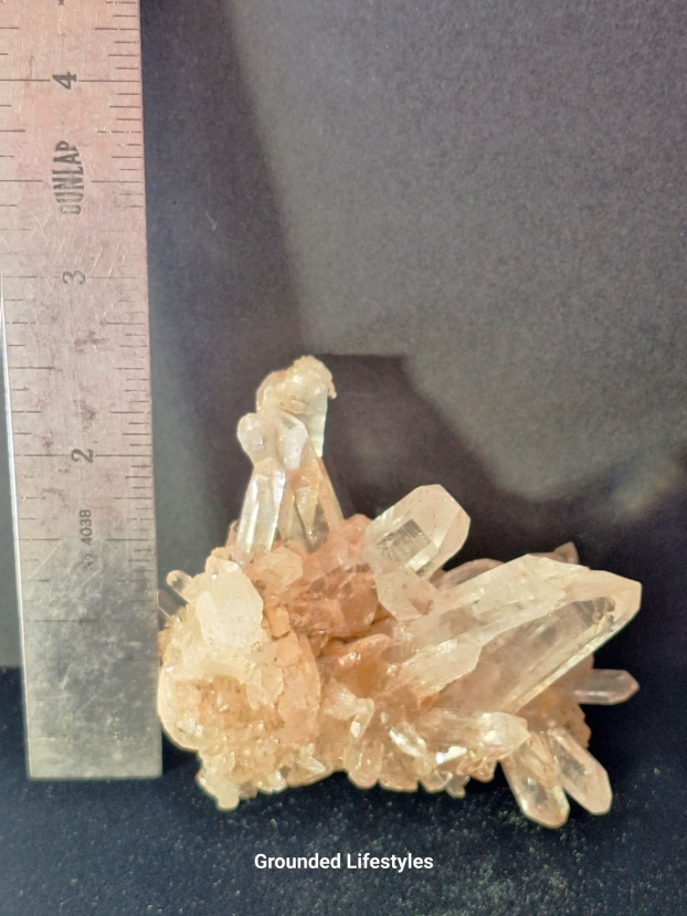 2.75 inch quartz cluster from the Himalayas with multiple terminated points.